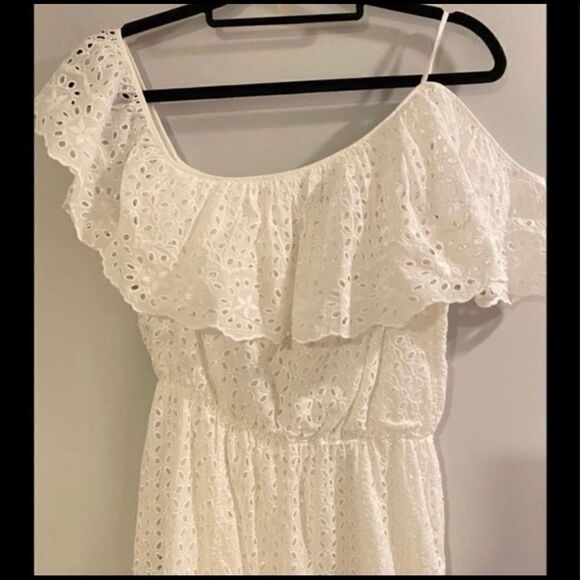 JOIE CORYNN ONE SHOULDER DRESS IN PORCELAIN M - Picture 4 of 6